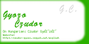 gyozo czudor business card